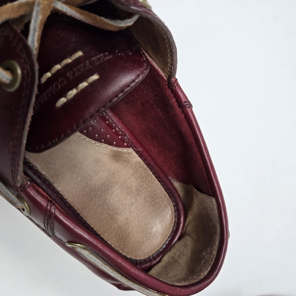 FRYE SULLY BOAT SHOES SLIP ON LOAFERS BURGUNDY LEATHER MEN SIZE 9 NAUTICAL FALL - Picture 15 of 15